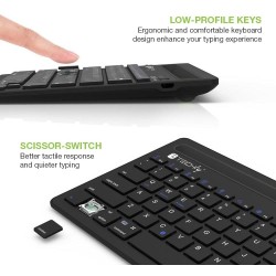 Klawiatura Bluetooth z podstawką na tablet i telefon | PartsPC.pl
