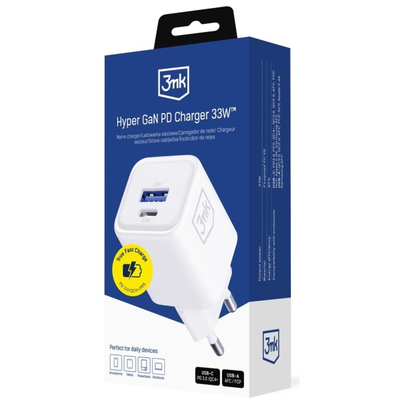 Ładowarka sieciowa Hyper Charger PD 33W GaN QC4+ PPS AFC FCP… | PartsPC.pl
