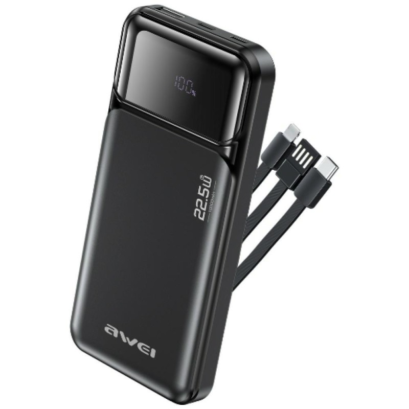 Powerbank PA-91 22,5W PD 10000mAh kable wbudowane | PartsPC.pl
