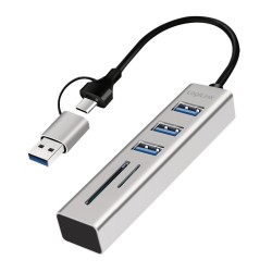 Hub 3xUSB3.0 z czytnikiem kart pamięci | PartsPC.pl