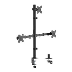 Uchwyt na 3 monitory, 17-27 cale ,max 10kg na ramie | PartsPC.pl