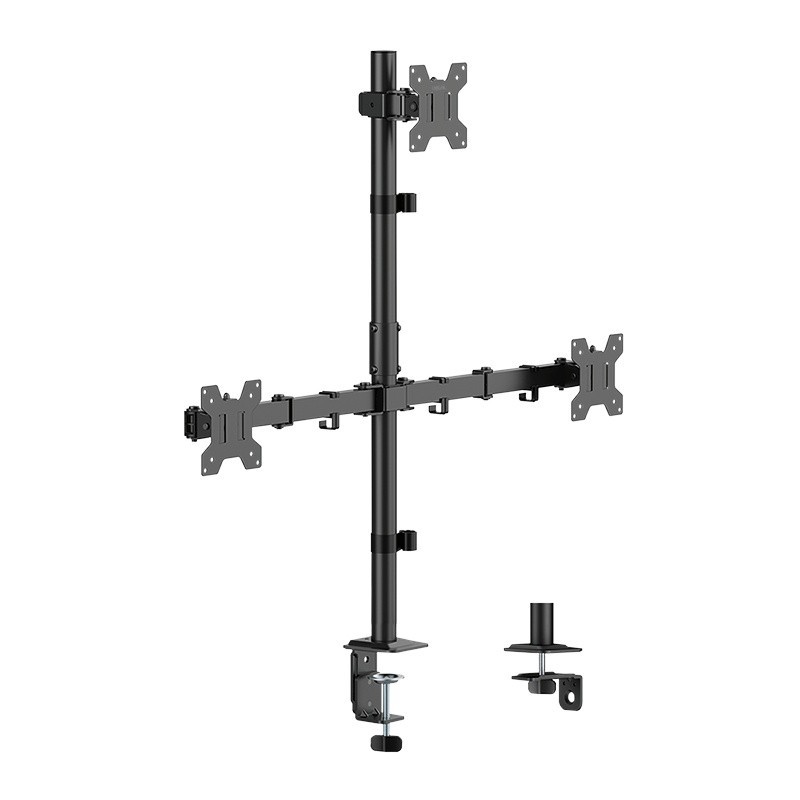 Uchwyt na 3 monitory, 17-27 cale ,max 10kg na ramie | PartsPC.pl