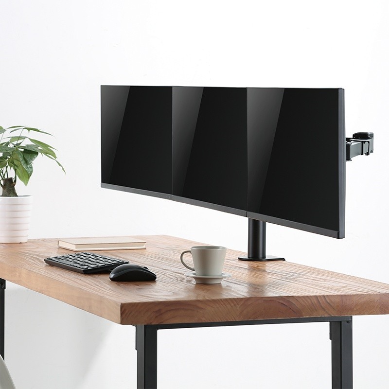 Uchwyt na 3 monitory,17 -27 cali, ramie 380mm,3x7kg | PartsPC.pl