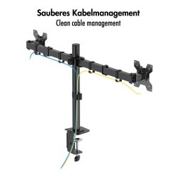Uchwyt do monitora 2x 17-32',10kg max na ramie | PartsPC.pl