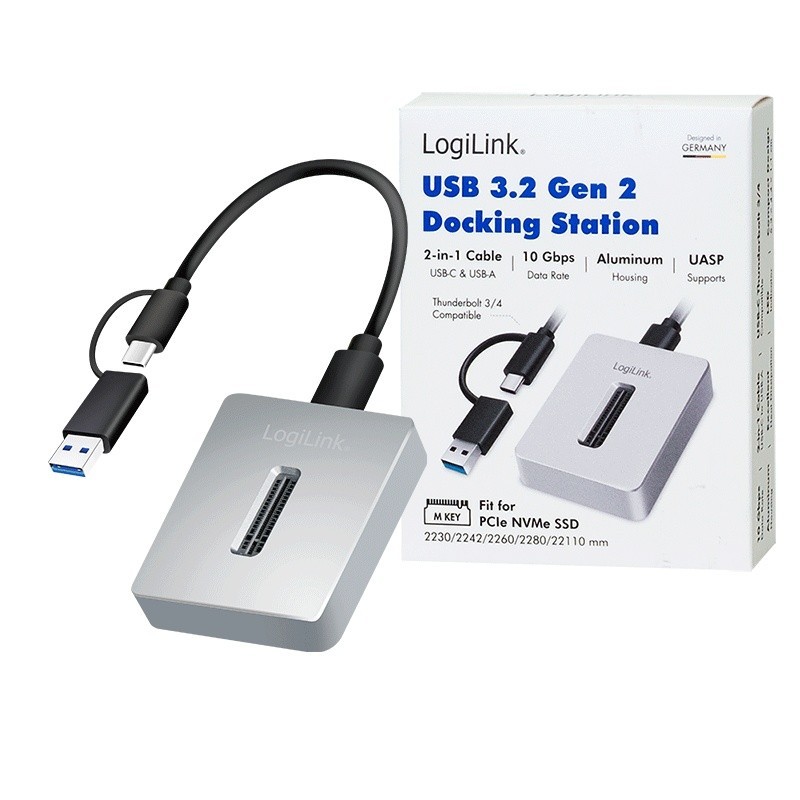 Stacja dokująca dla M.2 NVMe, USB 3.2 Gen2 | PartsPC.pl