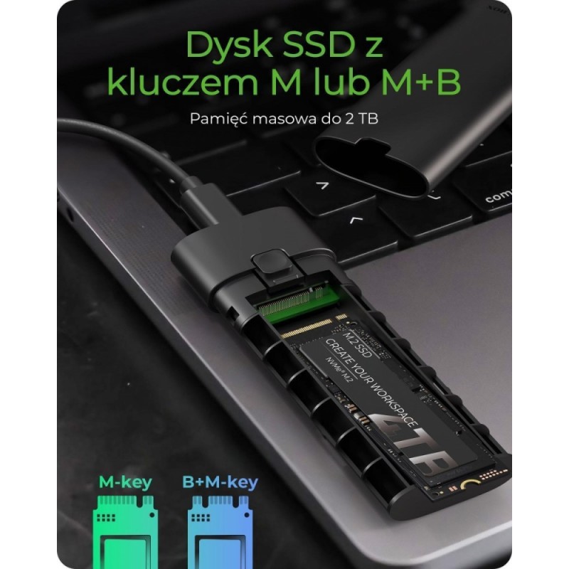 Obudowa dysku IB-1806MT-CU31 M.2 NVMe SSD 10 Gbps | PartsPC.pl