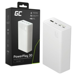 Powerbank 30 000mAh, 22.5W, 4 porty, biały | PartsPC.pl