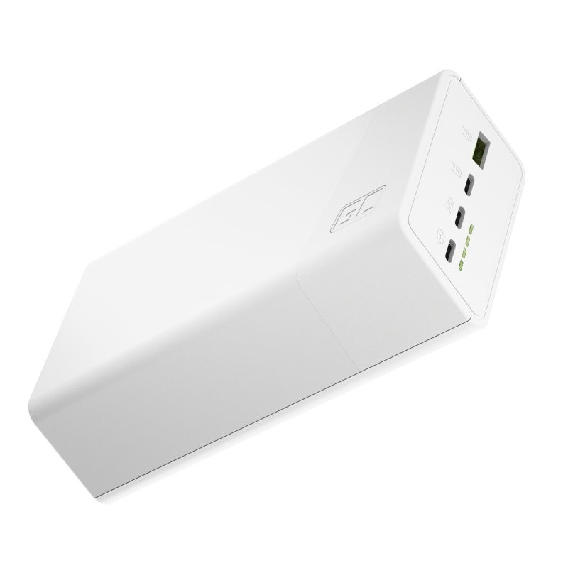 Powerbank 30 000mAh, 22.5W, 4 porty, biały | PartsPC.pl