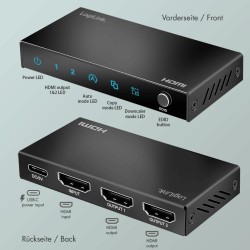 Splitter HDMI, 1x2-Port 4K/60Hz | PartsPC.pl