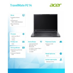 Notebook TravelMate P2 14 TMP214-75-G3-TCO Ulta5 125H 16GB/5… | PartsPC.pl