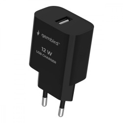 Ładowarka uniwersalna USB, 2.4 A, czarna | PartsPC.pl