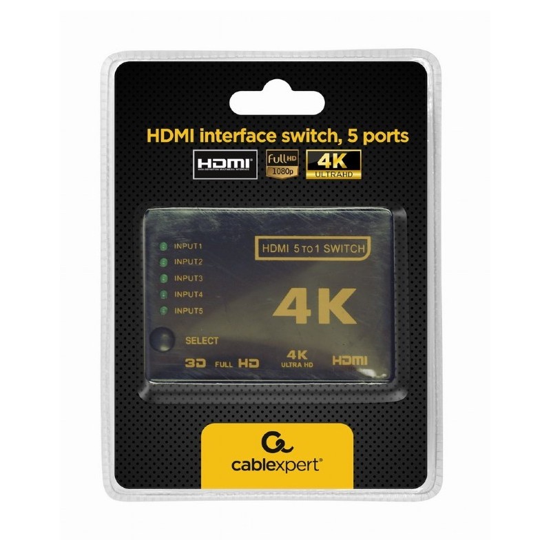 Przełącznik HDMI z pilotem - pięć nadajników jeden      odbi… | PartsPC.pl