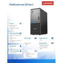 Desktop ThinkCentre Neo 50t Tower G5 12UD0031PB W11Pro i3-14… | PartsPC.pl