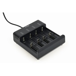 Ładowarka akumulatorów USB Ni-MH + Li-ion, czarna | PartsPC.pl