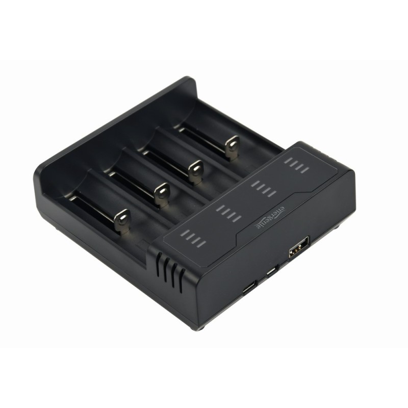 Ładowarka akumulatorów USB Ni-MH + Li-ion, czarna | PartsPC.pl