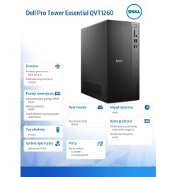 Komputer Dell Pro Tower Essential QVT1260 Win11Pro i5-14500/… | PartsPC.pl