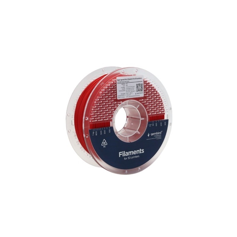 Filament PLA High Speed, 1,75 mm, 1 kg, czerwony | PartsPC.pl