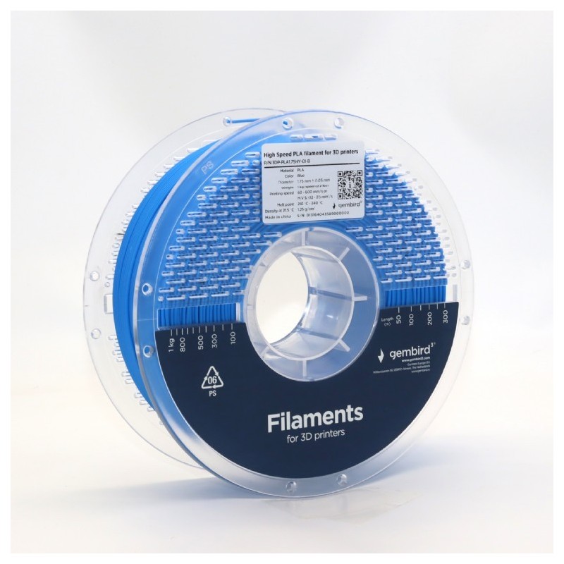 Filament PLA High Speed, 1,75 mm, 1 kg, niebieski | PartsPC.pl