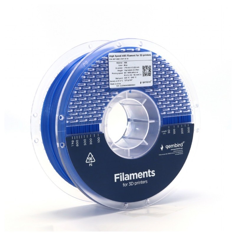 Filament ABS High Speed, 1,75 mm, 1 kg, niebieski | PartsPC.pl