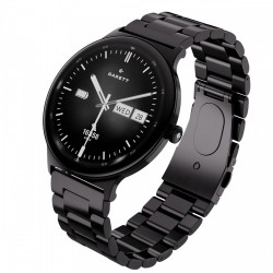 Smartwatch Quantum czarny stalowy | PartsPC.pl