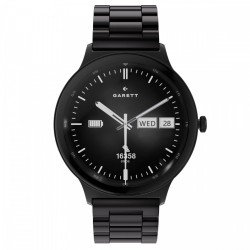 Smartwatch Quantum czarny stalowy | PartsPC.pl