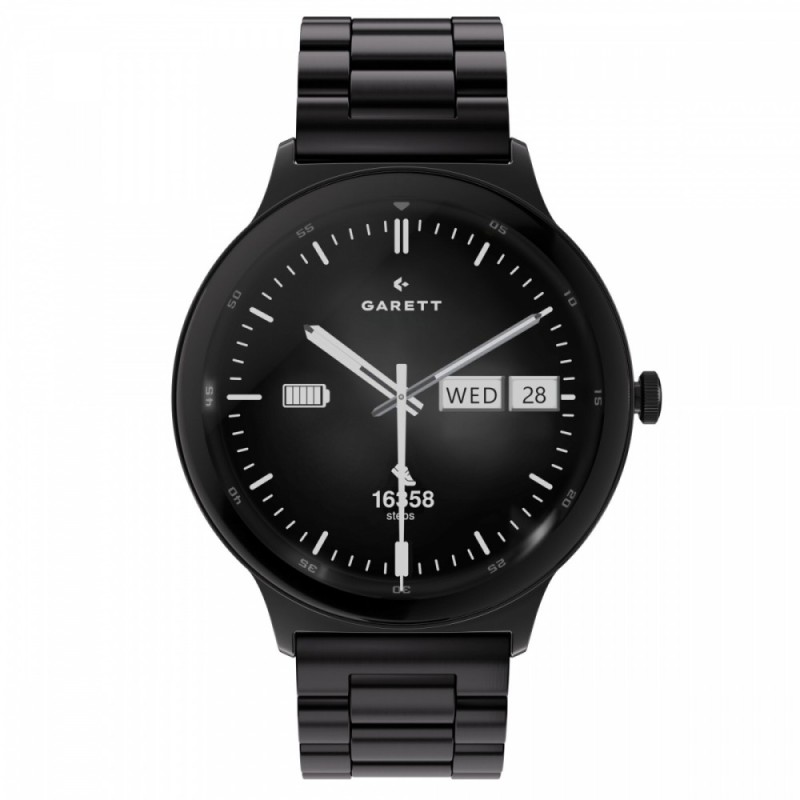 Smartwatch Quantum czarny stalowy | PartsPC.pl