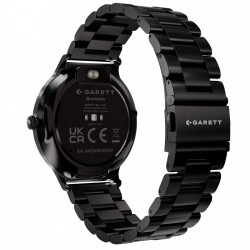 Smartwatch Quantum czarny stalowy | PartsPC.pl
