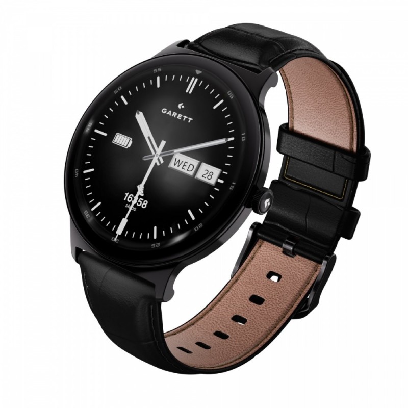Smartwatch Quantum czarny stalowy | PartsPC.pl