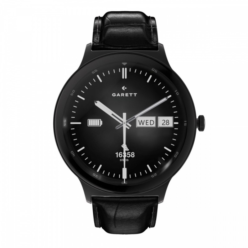Smartwatch Quantum czarny stalowy | PartsPC.pl