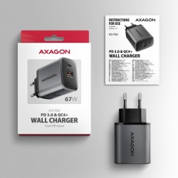 ACU-PQ67 Ładowarka sieciowa PD&QC 67W 2-port GaN, USB-A + US… | PartsPC.pl