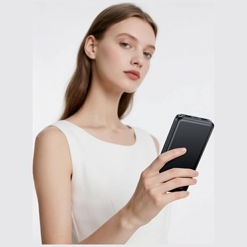 Powerbank PB83 10000mAh PD 2xUSB-A USB-C biały | PartsPC.pl