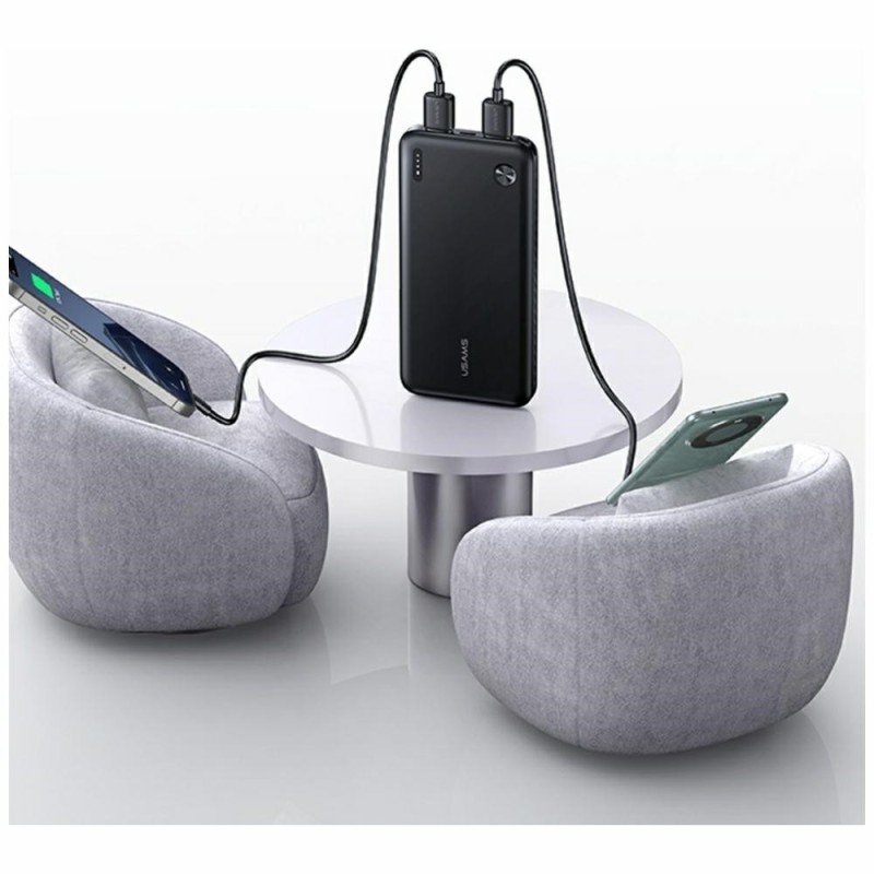 Powerbank PB83 10000mAh PD 2xUSB-A USB-C biały | PartsPC.pl
