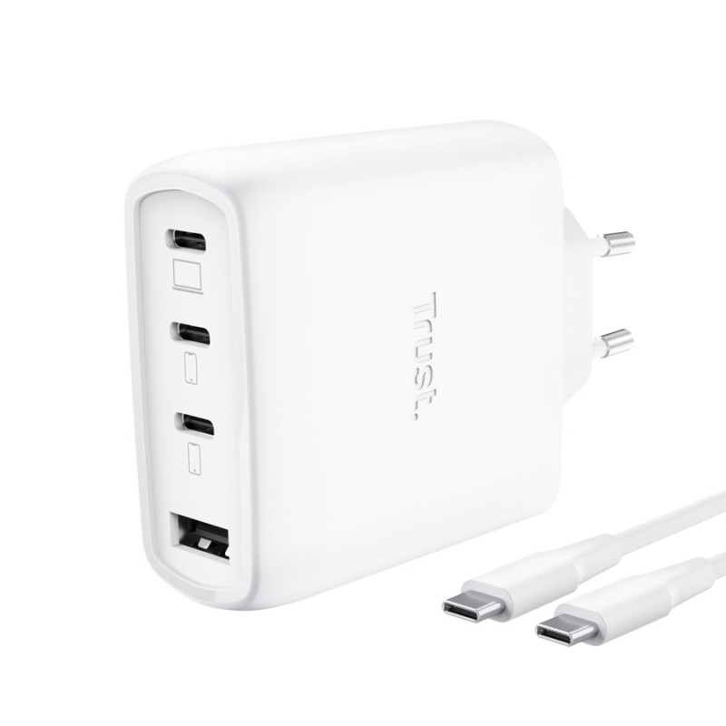 Ładowarka biała MAXO GaN 65W 3xUSB-C 1xUSB-A | PartsPC.pl