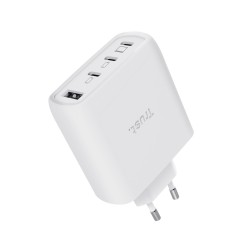 Ładowarka biała MAXO GaN 65W 3xUSB-C 1xUSB-A | PartsPC.pl