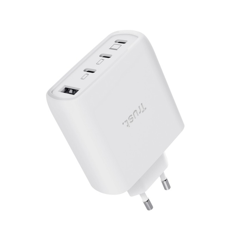 Ładowarka biała MAXO GaN 65W 3xUSB-C 1xUSB-A | PartsPC.pl