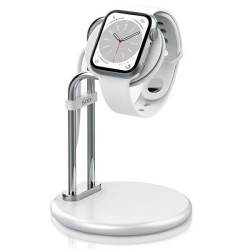 Stojak do Apple Watch SAW-300 ładowanie srebrny | PartsPC.pl