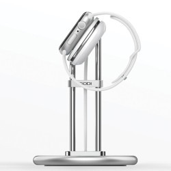 Stojak do Apple Watch SAW-300 ładowanie srebrny | PartsPC.pl