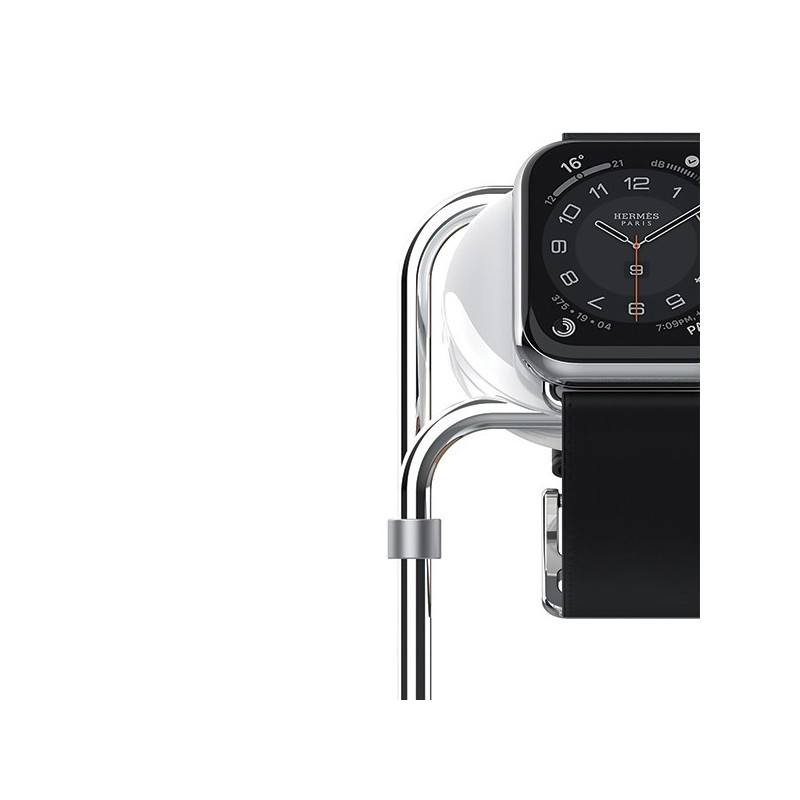 Stojak do Apple Watch SAW-300 ładowanie srebrny | PartsPC.pl