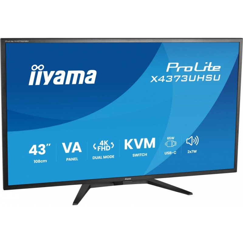 Monitor 43 cale X4373UHSU-B2 4K,VA,2xHDMI,DP,USBCdock (PD95W… | PartsPC.pl
