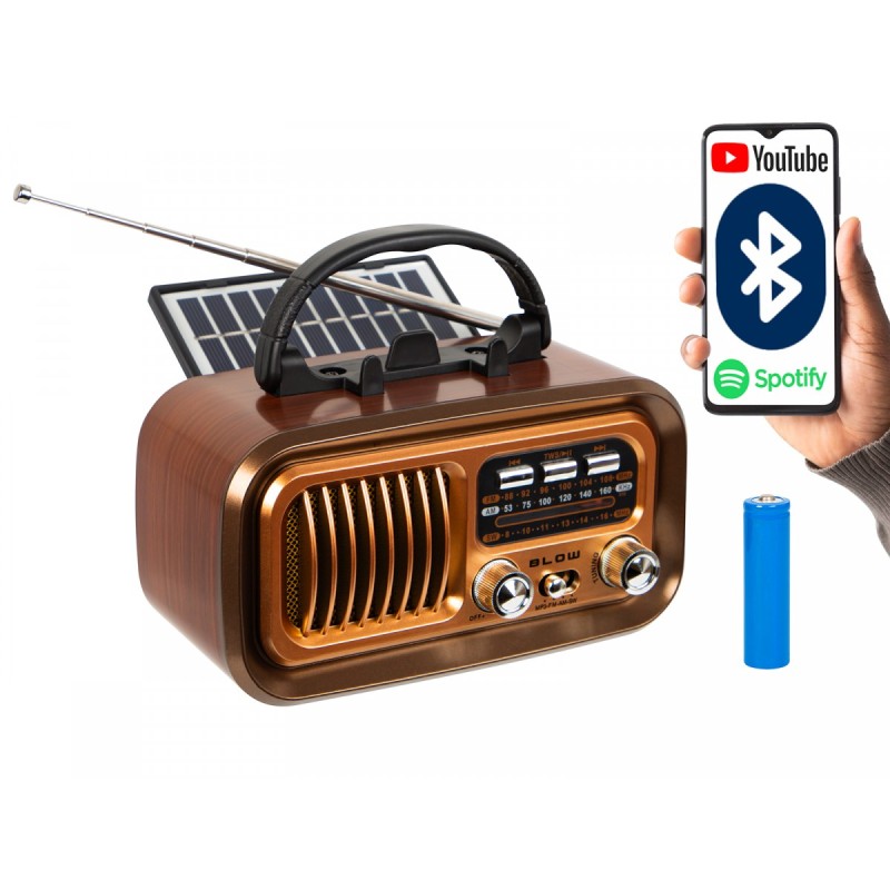 Radio przenośne analogowe AM/FM RA16 solarne | PartsPC.pl