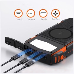 Powerbank Solarny 20000mAh TitanPack Rugged Ultimag Czarny | PartsPC.pl