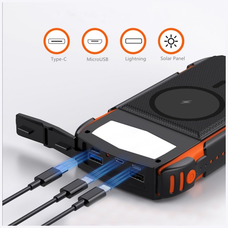 Powerbank Solarny 20000mAh TitanPack Rugged Ultimag Czarny | PartsPC.pl