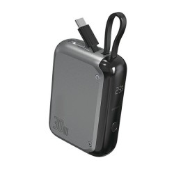 Powerbank Pocket 30W 10000mAh wbudowany kabel USB-C 15cm | PartsPC.pl