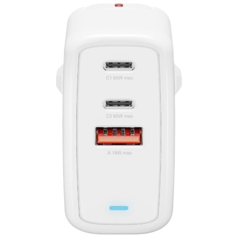 Ładowarka sieciowa Flex 65W 2xUSB-C + 1xUSB-A Biała | PartsPC.pl