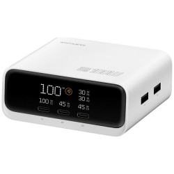 Stacja ładująca Deck 100W GaN 3xUSB-C + 2xUSB-A Biała | PartsPC.pl