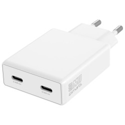 Ładowarka sieciowa PDPlug 65W GaN 2xUSB-C Biała | PartsPC.pl