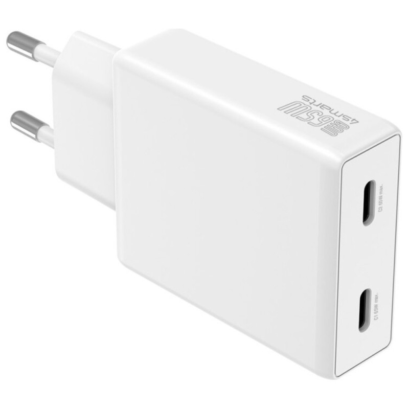 Ładowarka sieciowa PDPlug 65W GaN 2xUSB-C Biała | PartsPC.pl