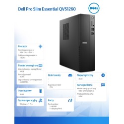 Komputer Dell Pro Slim Essential QVS1260 Win11Pro U5 225/16G… | PartsPC.pl