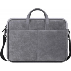Torba SOLID LEATHER 15,6 cala Szara | PartsPC.pl