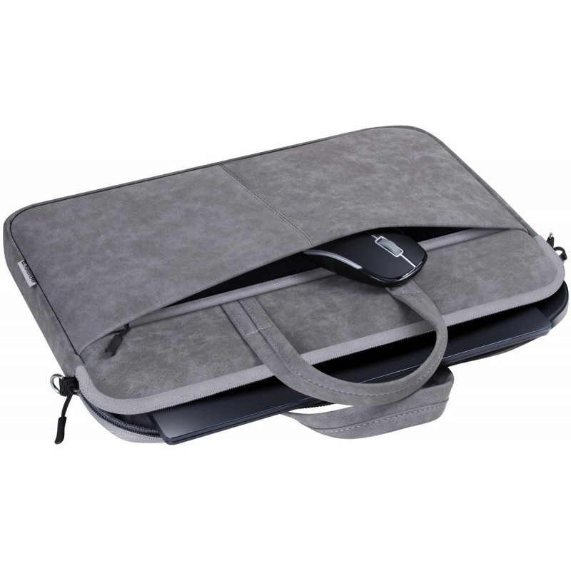 Torba SOLID LEATHER 15,6 cala Szara | PartsPC.pl